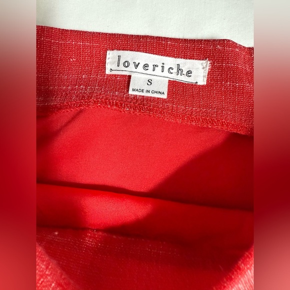 LOVERICHE Red Off-Shoulder Mini shift Dress size S. - Picture 10 of 14